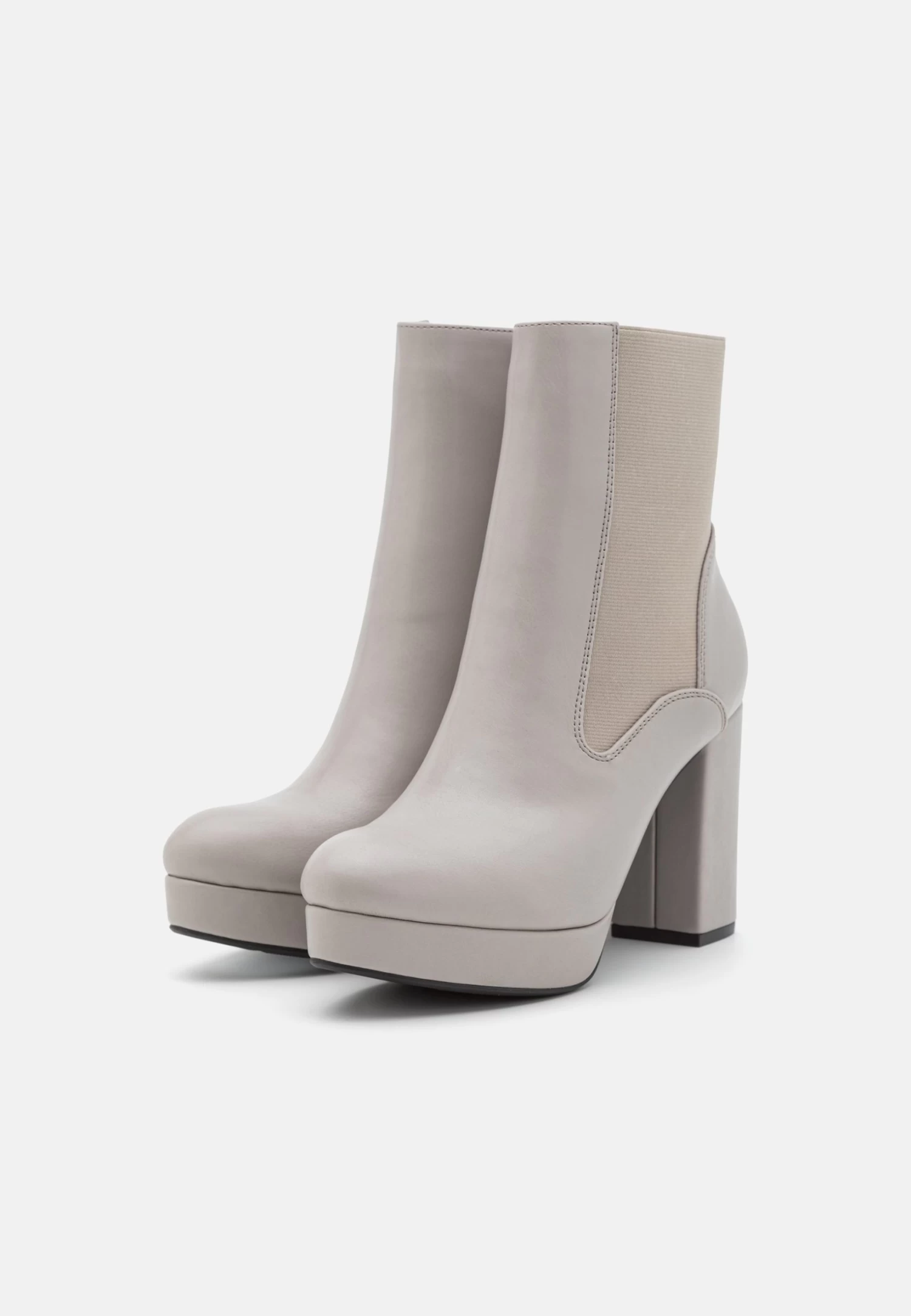 Platform Ankle Boots - Grey 3 Platform Ankle Boots - Grey - Image 3