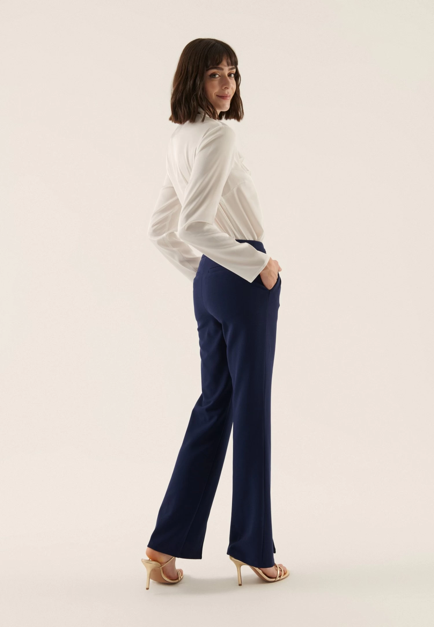 Anna Field Trousers - Dark Blue 3 Anna Field Trousers - Dark Blue - Image 3