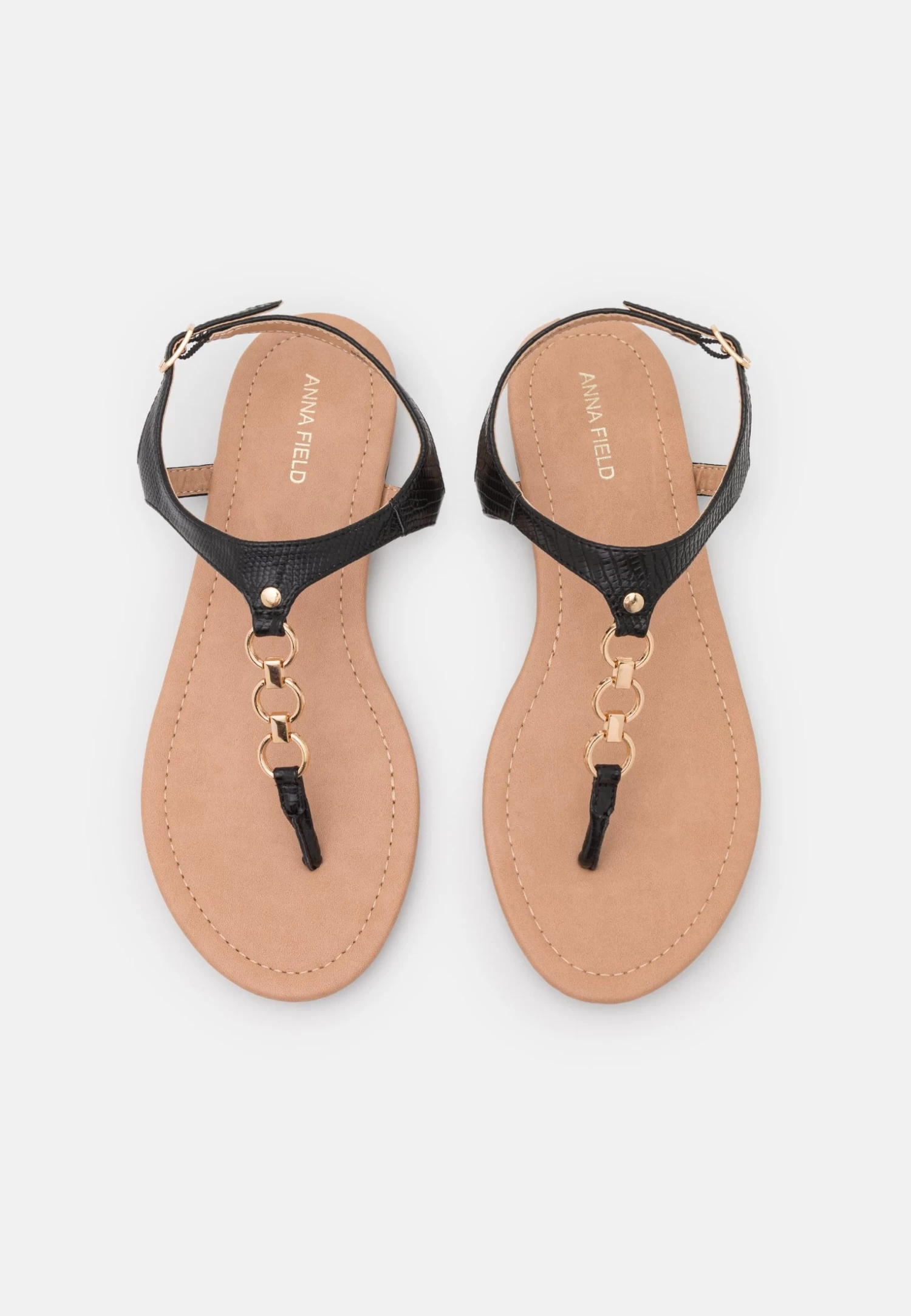 T-Bar Sandals - Black 6 T-Bar Sandals - Black - Image 6