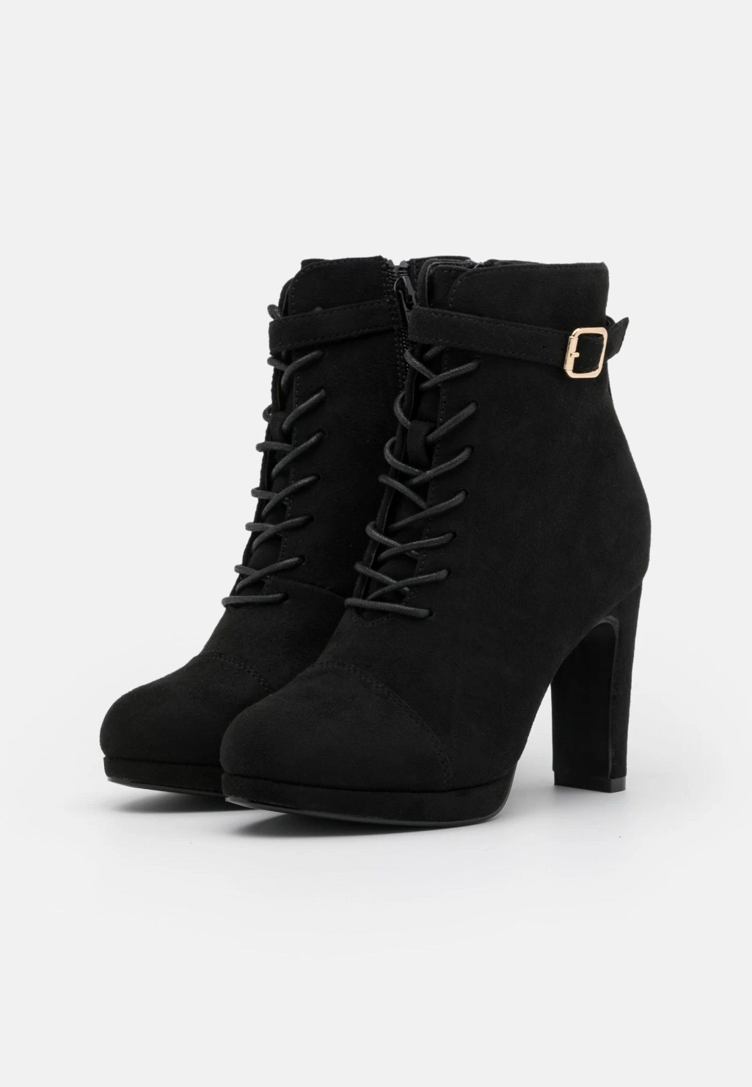 Lace-Up Ankle Boots - Black 3 Lace-Up Ankle Boots - Black - Image 3