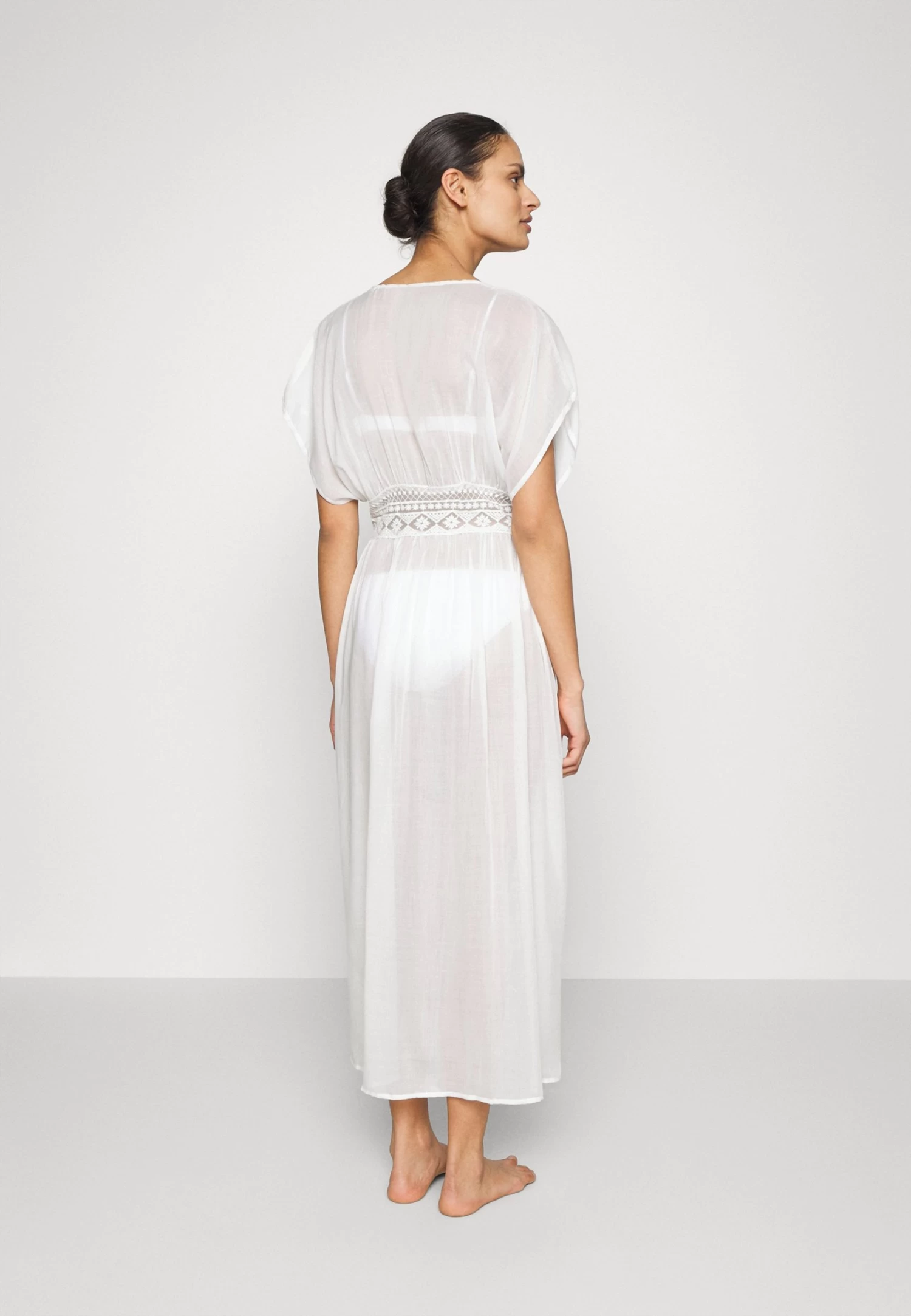 Anna Field Embroidered Cover Up/ 802 - Black - Beach Accessory - 001 - White 3 Anna Field Embroidered Cover Up/ 802 - Black - Beach Accessory - 001 - White - Image 3