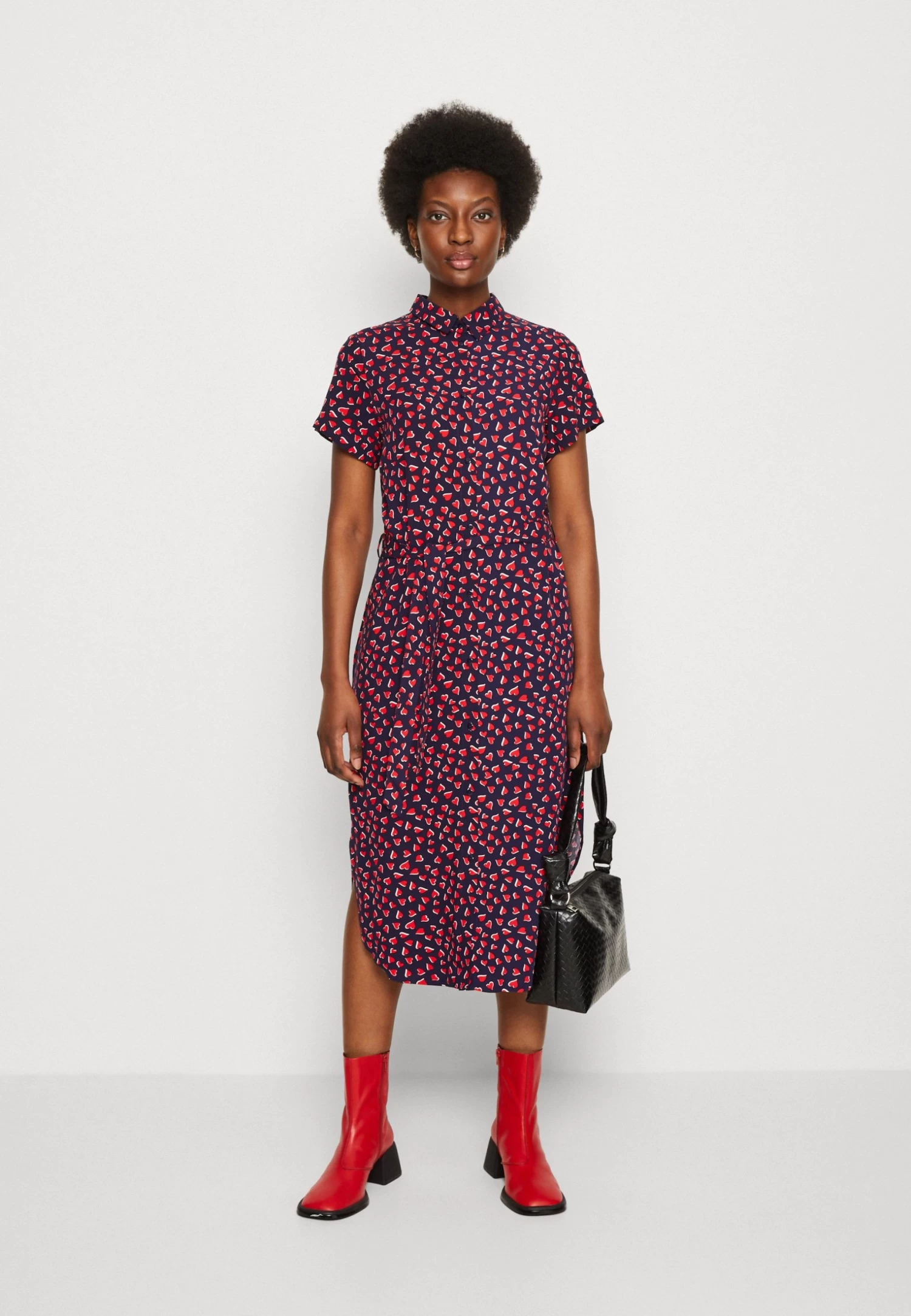 Anna Field Shirt Dress - Dark Blue/Red 2 Anna Field Shirt Dress - Dark Blue/Red - Image 2