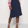 Anna Field Plisse A-Line Mini Skirt - A-Line Skirt - Maritime Blue