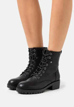 Anna Field Lace-Up Ankle Boots - Black