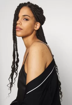 Anna Field Amanda Satin Dressing Gown - Dressing Gown - Black -Anna Field Shop eed1478cfddd45b9a2232895a3abc79a scaled