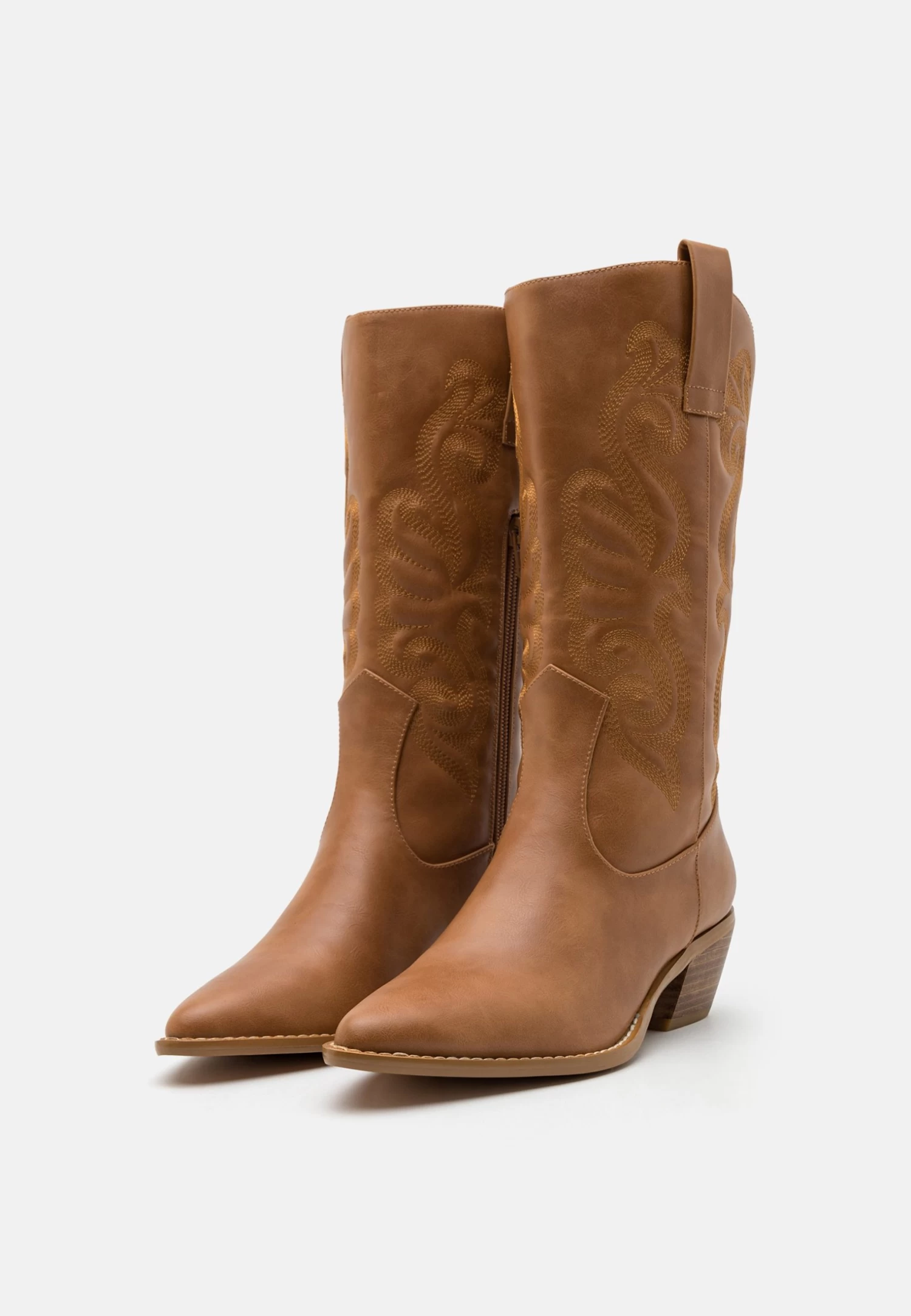 Anna Field Cowboy/Biker Boots - Cognac 3 Anna Field Cowboy/Biker Boots - Cognac - Image 3