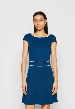 Anna Field Jersey Dress - Blue/White