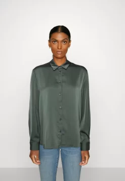 Anna Field Button-Down Blouse - Olive
